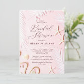 パームモダンビーチヒトデブライダルシャワー誘致 招待状 (スタンド正面)