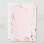 パームモダンビーチヒトデブライダルシャワー誘致 招待状 (裏面)