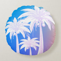 パームモダンリーフの水の色カラフルブルーピンク