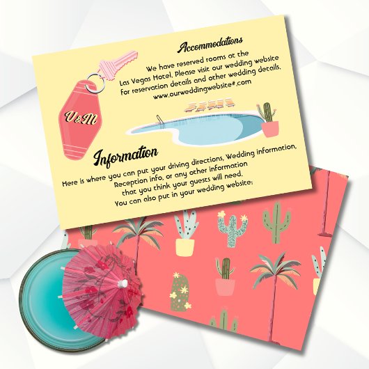 パームモダン春宿泊施設カード 招待状