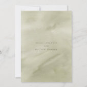 パームモダン葉オリーブボヘミアン結婚ズ 招待状 (裏面)