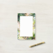 パームモダン葉トロピカル抽象デザイン ポストイット (デスク上)