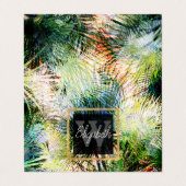 パームモダン葉トロピカル抽象デザイン 名刺 (外部フラット)