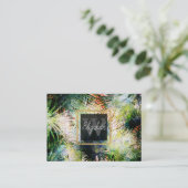 パームモダン葉トロピカル抽象デザイン 名刺 (スタンド正面)