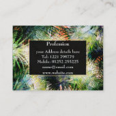 パームモダン葉トロピカル抽象デザイン 名刺 (裏面)