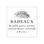 パームモダン離れと家族の住所の差出人住所 ラバースタンプ (インプリント)