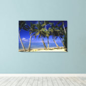 パームライニングビーチ調理師諸島6 キャンバスプリント (インサイチュ (ウッドフロア))