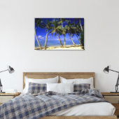 パームライニングビーチ調理師諸島6 キャンバスプリント (インサイチュ (寝室))