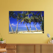 パームライニングビーチ調理師諸島6 キャンバスプリント (インサイチュ (リビング))