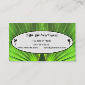 パームライフ | Green Palm FondとPalm Tree 名刺 (裏面)