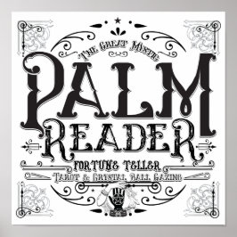 パームリーダーヴィンテージ魔法占い師ハロウィン ポスター