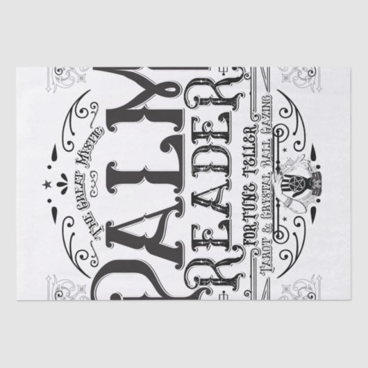 パームリーダーヴィンテージ魔法占い師ハロウィン 薄葉紙 (正面)