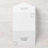 パームリーフのウェディング オールインワン招待状 (外側)