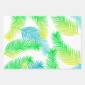 パームリーフの模様 ラッピングペーパーシート (正面)