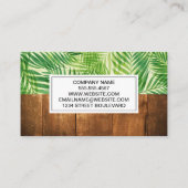 パームリーフシルバーウッドグレイン 名刺 (裏面)