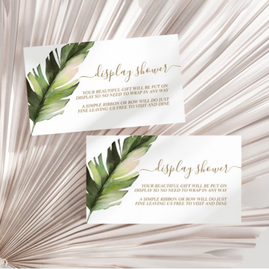 パームリーフディスプレイシャワーエンクロージャカード エンクロージャーカード