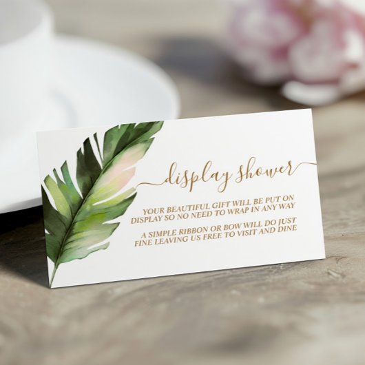 パームリーフディスプレイシャワーエンクロージャカード エンクロージャーカード
