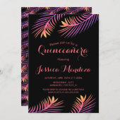 パームリーフトロピカルキンセアニラスイート16招待状 招待状 (正面/裏面)