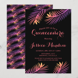 パームリーフトロピカルキンセアニラスイート16招待状 招待状