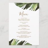 パームリーフトロピカルフローラミニマルシャワーメニュー メニュー (正面)