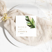 パームリーフトロピカルフローラ結婚ズ スタンダードカクテルナプキン