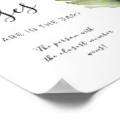 パームリーフトロピカル キスの数サイン ポスター (角)