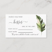 パームリーフトロピック何人のキスシャワーゲームカード プレイスカード (正面)