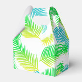 パームリーフパターンギフトボックス - トロピカルグリーン フェイバーボックス (裏面サイド)