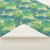 パームリーフパターンブランケット シェルパブランケット (3/4)