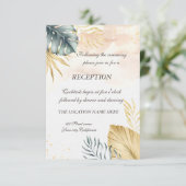 パームリーフビーチウェディング  レセプション招待状 招待状 (スタンド正面)