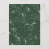 パームリーフピンクグリーンアーチウェディング詳細 エンクロージャーカード (裏面)