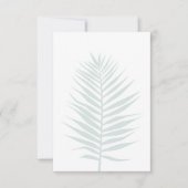 パームリーフフラットカードありがとうご注意 (正面)