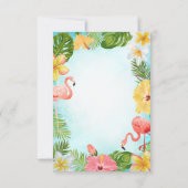 パームリーフフラミンゴスリタイアメントパーティー 招待状 (裏面)