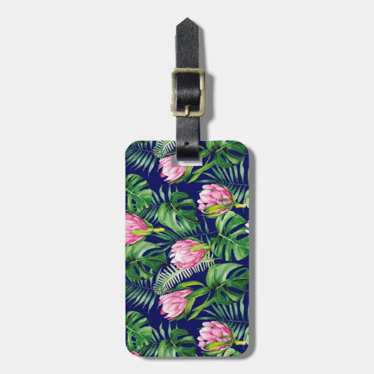 パームリーフフラワーラゲージタグ ラゲッジタグ (正面縦)