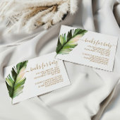 パームリーフベビーシャワーブックベビーエンクロージャカード エンクロージャーカード