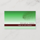 パームリーフモダンだけのシックで緑のグラデーション 名刺 (正面)