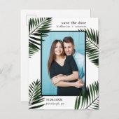 パームリーフ ウェディング セーブ・ザ・デート フォト 案内ポストカード (正面/裏面)