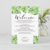 パームリーフ ウェディング 旅程 歓迎の手紙 招待状 (スタンド正面)