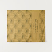 パームリーフ ボタニカル マスタード カスタム ブライダルシャワー タペストリー (正面(横))