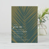 パームリーフ |参加結婚式招待状 案内状 (スタンド正面)