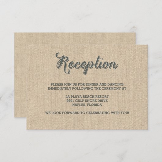 パームリーフ 結婚式の招待状 エンクロージャーカード (正面/裏面)