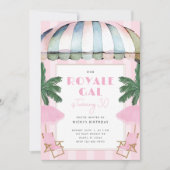 パームロイヤル誕生日パーティーへの招待 招待状 (正面)