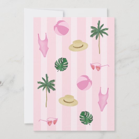 パームロイヤル誕生日パーティーへの招待 招待状 (裏面)