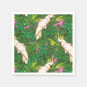 パーム付きオウム葉型 スタンダードカクテルナプキン (正面)