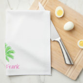 パーム名門私立校風のツリパーソナライズされたー キッチンタオル (四つ折り)