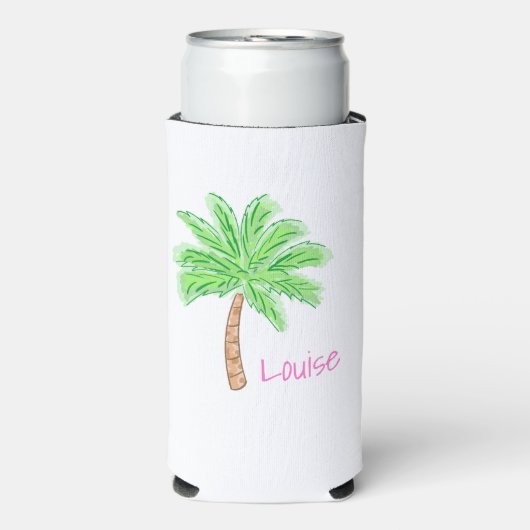 パーム名門私立校風のツリートロピカルガールズウィークエンドカスタム スリム缶クーラー (Seltzer正面)