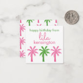 パーム名門私立校風のツリーパーソナライズされたギフト囲いカード ノートカード (正面/裏面インサイチュ)