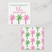 パーム名門私立校風のツリーパーソナライズされたギフト囲いカード ノートカード (正面/裏面)