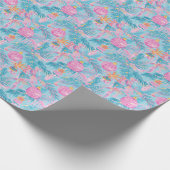 パーム名門私立校風のビーチクリスマスツリー&オーナメント ラッピングペーパー (角)