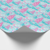 パーム名門私立校風のビーチクリスマスツリー&オーナメント ラッピングペーパー (角)